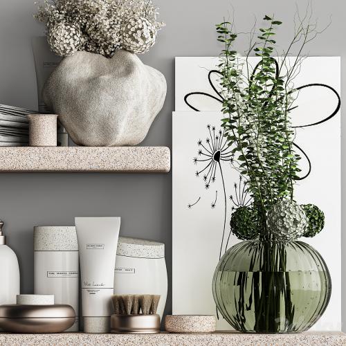 Bathroom Accessories with Plant C