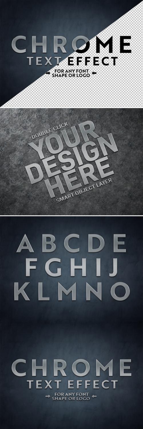 Adobe Stock Chrome Text Effect Mockup 271272450 Gfxtra