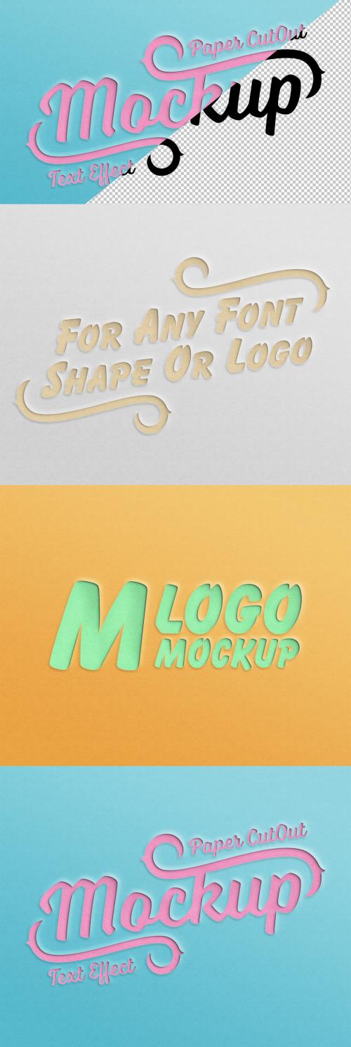 Paper Cutout Text Effect Mockup - 271272548