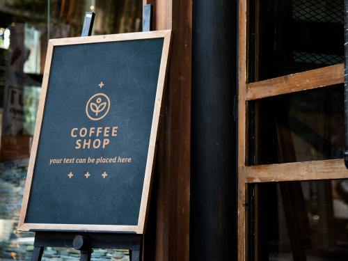 Blackboard Coffee Sign Mockup - 272467661