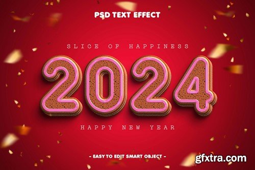 New Year 2024 Cake Text Effect Layer Style S4DMXN8