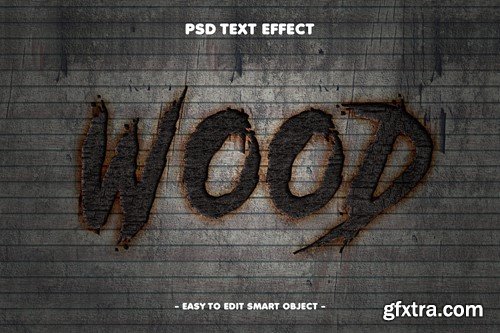 Burn Wood Editable Text Effect F3YFC3S