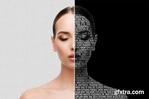 Text Mask Photo Effect TUS4HPC