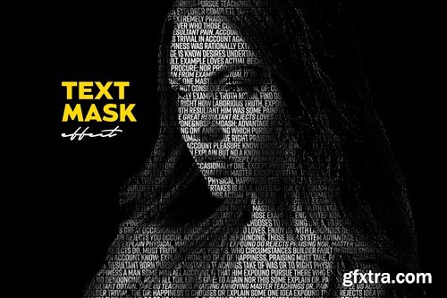 Text Mask Photo Effect TUS4HPC