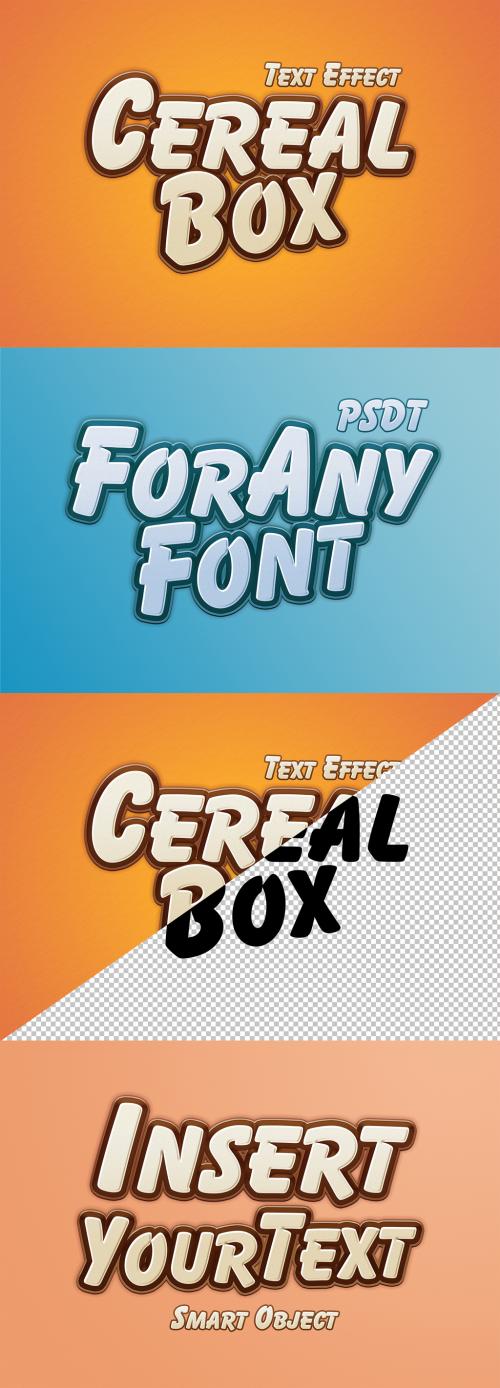 Cereal Box Style Text Effect - 273212227