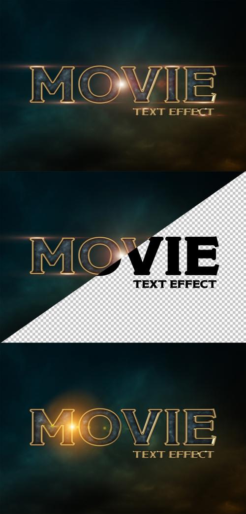 Gold-Rimmed Movie Style Text Effect - 273212452