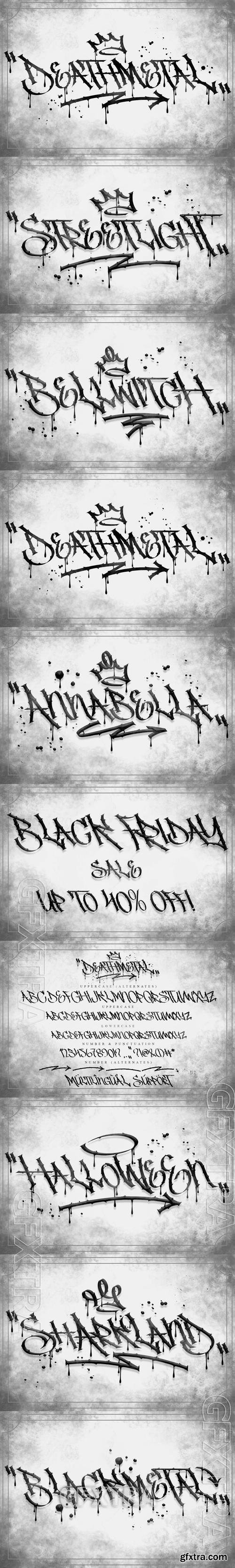 Deathmetal вЂ“ Graffiti Metal Font Vol.1 JZFRWXG