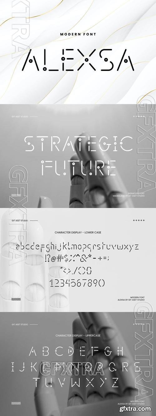 Alexsa - Futuristic Technology Display Font 9DV2C7W