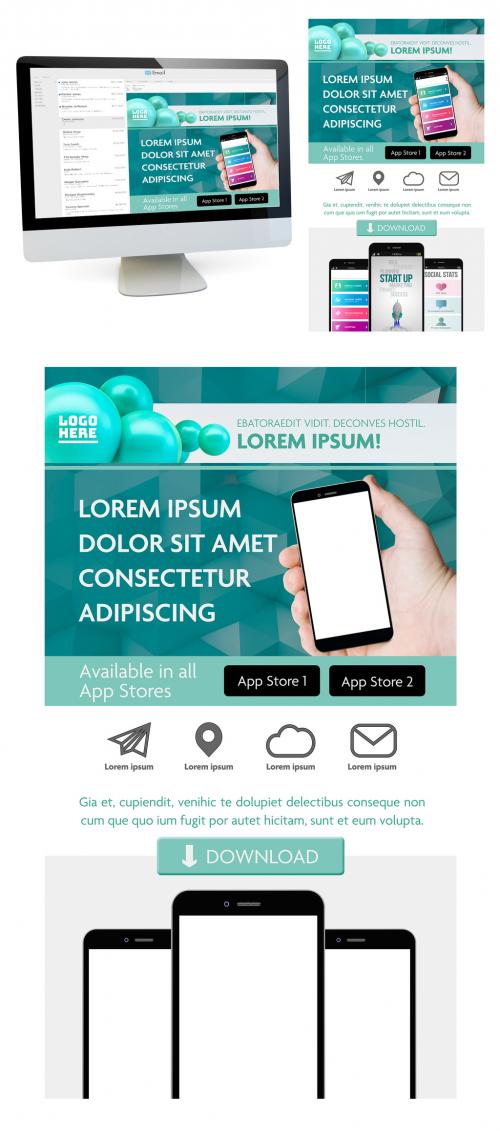 Teal and White Mobile Newsletter - 273217584