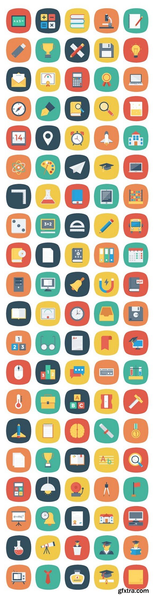 Educational 1200 Icons Bundle Pack