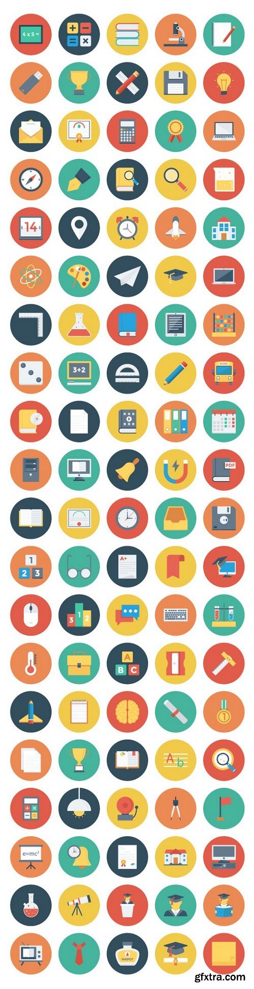 Educational 1200 Icons Bundle Pack