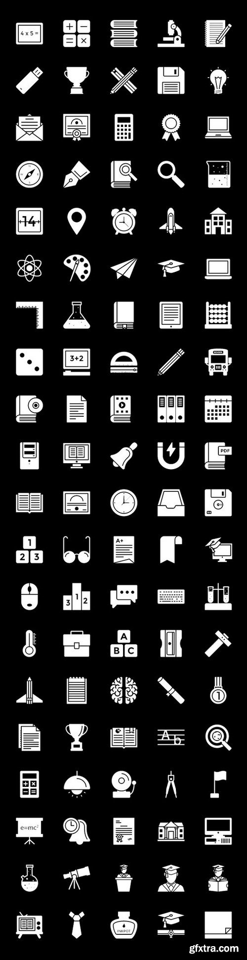 Educational 1200 Icons Bundle Pack