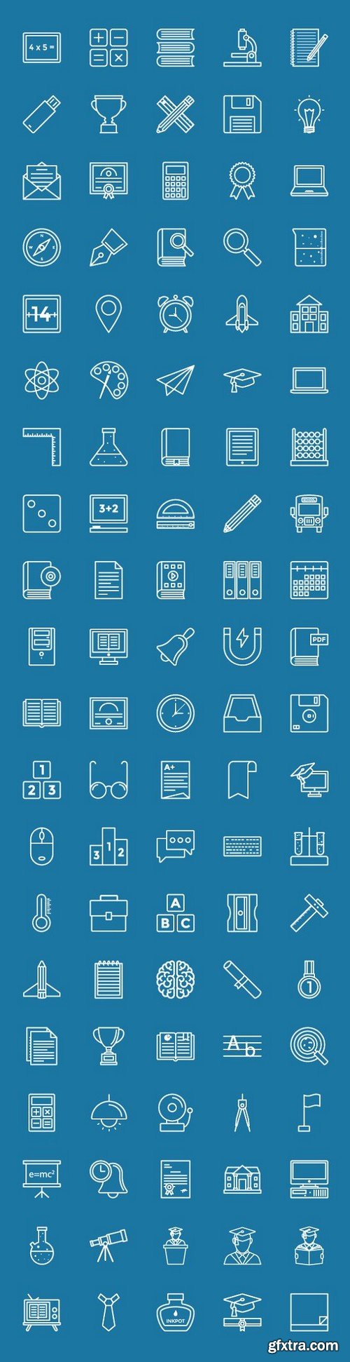 Educational 1200 Icons Bundle Pack