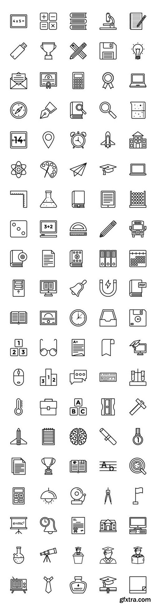 Educational 1200 Icons Bundle Pack