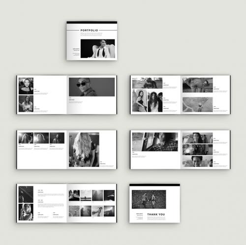 Minimalist Portfolio Layout with Bold Typography - 273714143