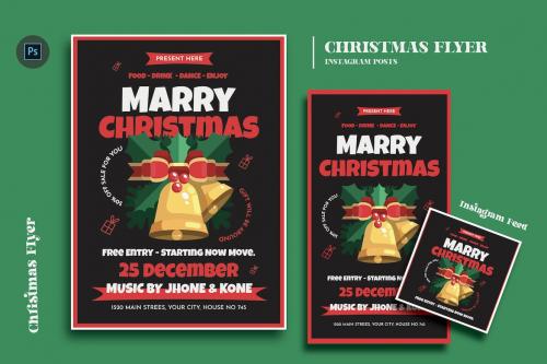 Christmas Greetings Day Flyer Template