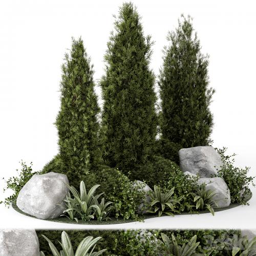 Outdoor Garden Set Bush and Tree - Garden Set 846