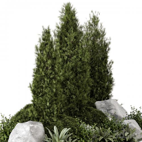 Outdoor Garden Set Bush and Tree - Garden Set 846