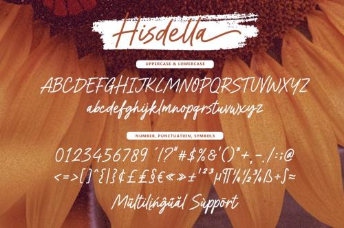 Hisdella - A Handwritten Font