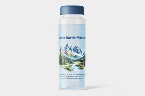 Plastic Water Bottle Mockup