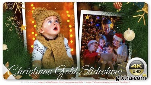 Videohive Christmas Gold Slideshow 49309283