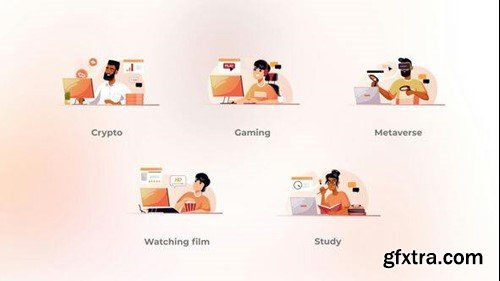 Videohive Rest and Development - Cartoon Gradient Concepts 49307812