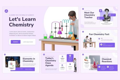 Courses of Chemistry - Powerpoint Templates