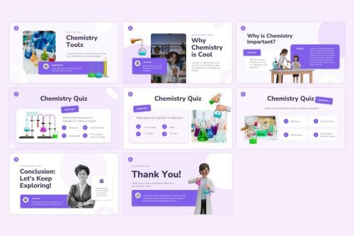 Courses of Chemistry - Powerpoint Templates