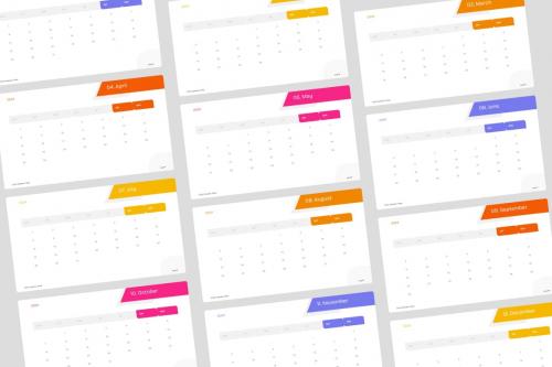 Simple 2024 Calendar PowerPoint Template