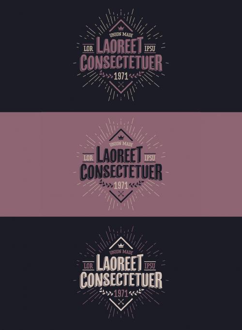 Geometric Design Logo Layout with Vintage Typography - 275504001