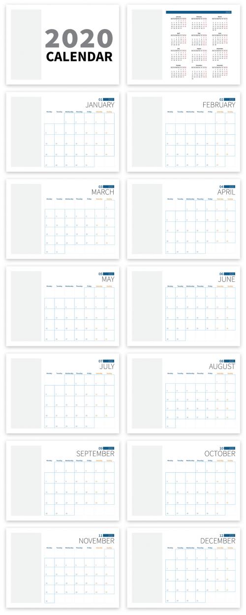 Landscape 2020 Calendar Layout - 275506823