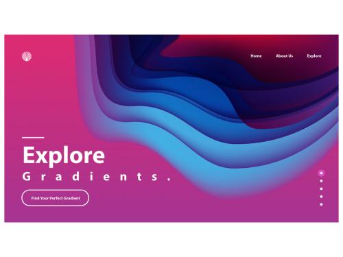 Website Landing Page Template with Gradients - 277402696