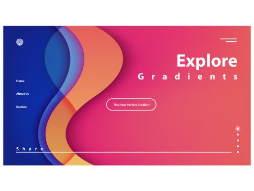 Website Landing Page Template with Gradients - 277402715