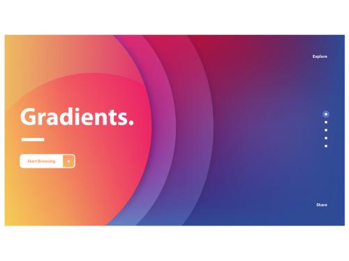 Website Landing Page Template with Gradients - 277402731