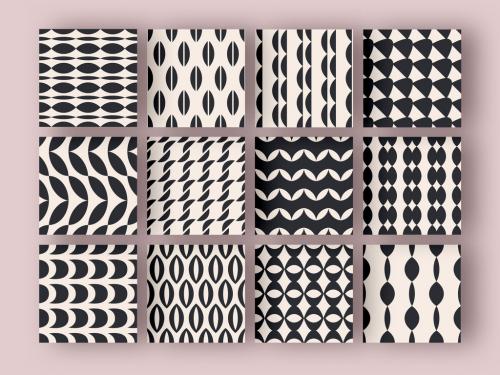 Black and White Patterns Set - 277434568