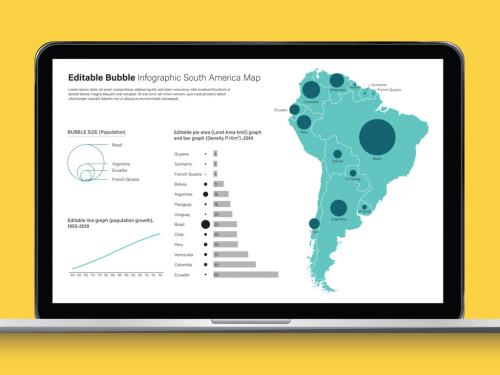 Editable South America Map Infographic  - 277555016