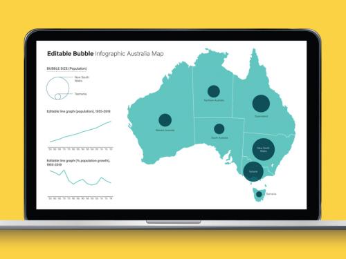 Editable Australia Map Infographic  - 277555020