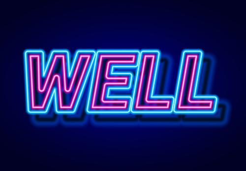 Glowing Double Neon Text Effect - 277602665