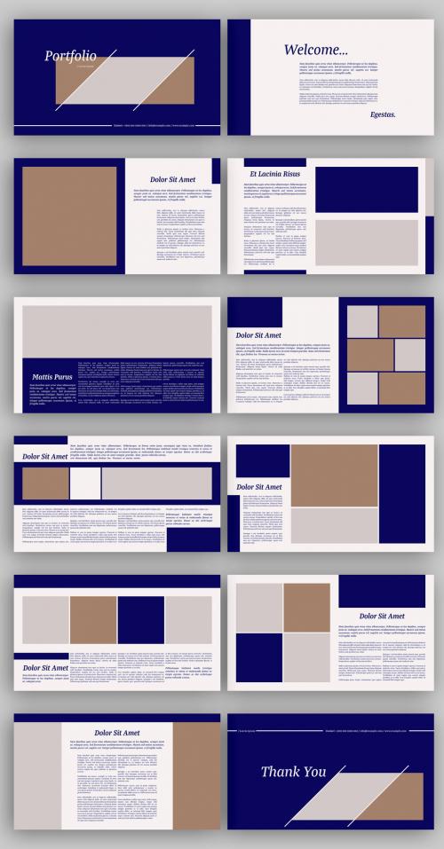 Blue and White Web Portfolio Layout - 277602955