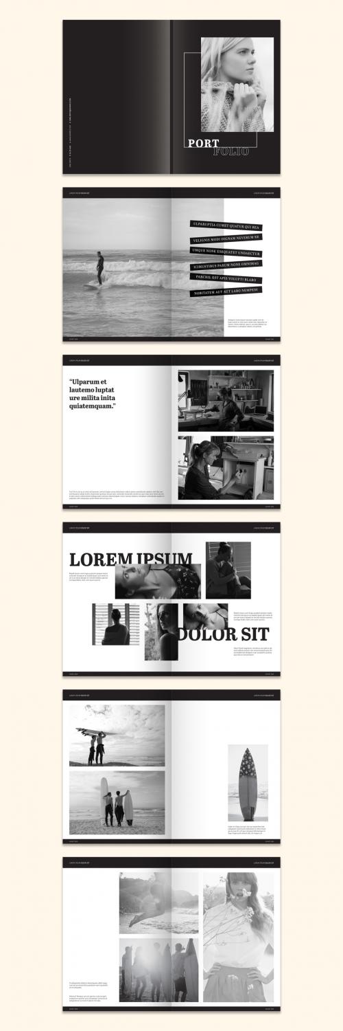 Black and White Portfolio Layout - 277603027