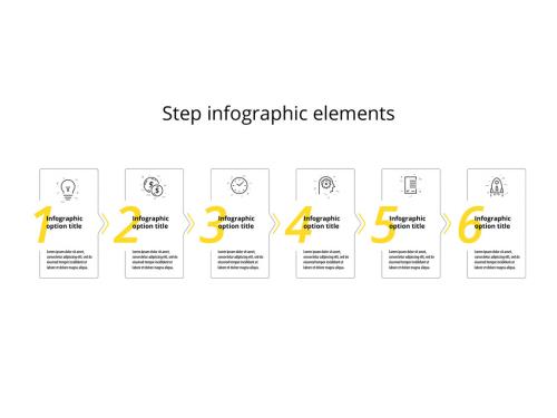 6 Step Infographic with Yellow Accents - 277788712