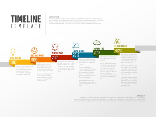 Timeline Informative Chart Layout with Rainbow Ribbon - 278072739
