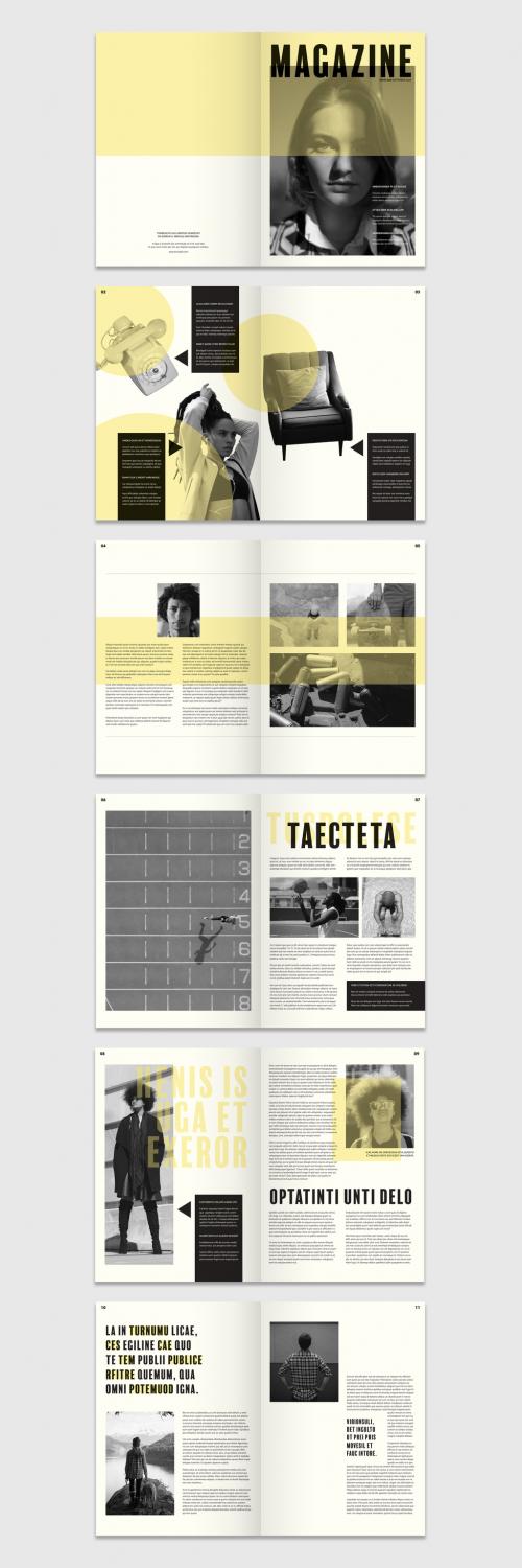 Black and Yellow Magazine Layout - 278117978