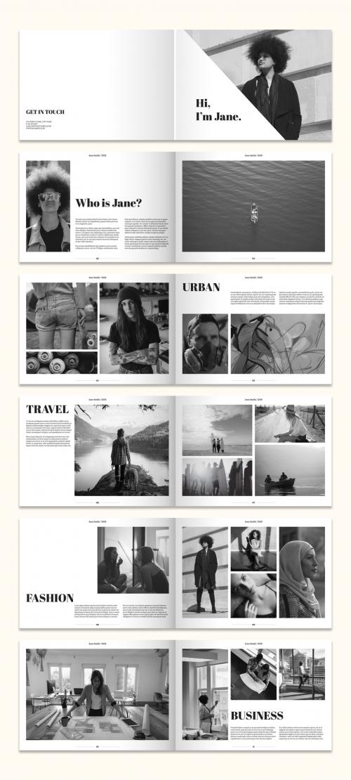 Black and White Portfolio Layout - 278117991