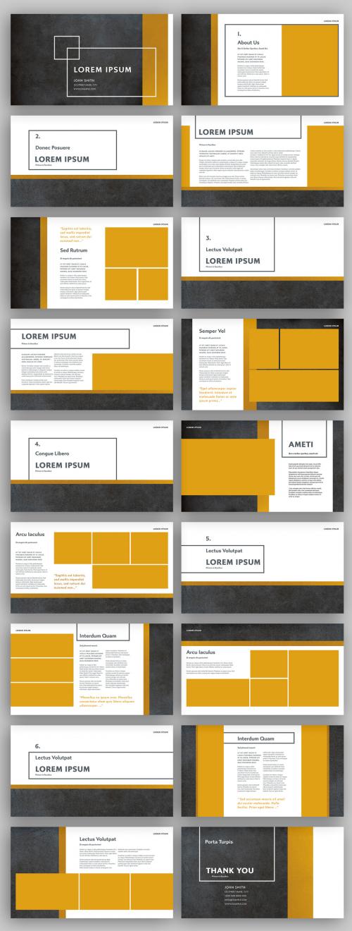 Modern Presentation Layout with Yellow Accents - 278118073