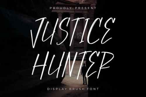 Justice Hunter Display Brush Font