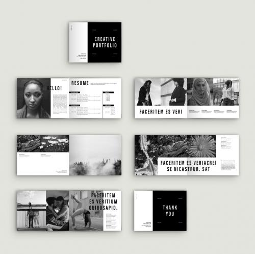 Black and White Portfolio Layout - 278601254