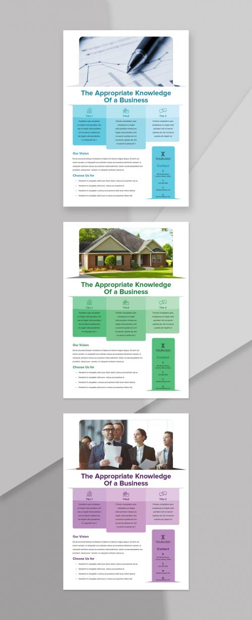 Flyer Layout with Round Shape Elements - 278627834