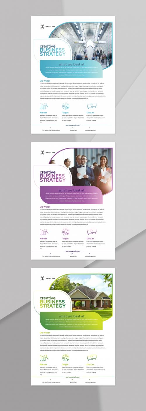 Flyer Layout with Gradient Elements - 278627838