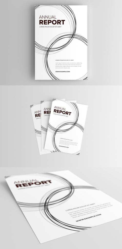 Report Cover Layout with Circle Elements - 278824988